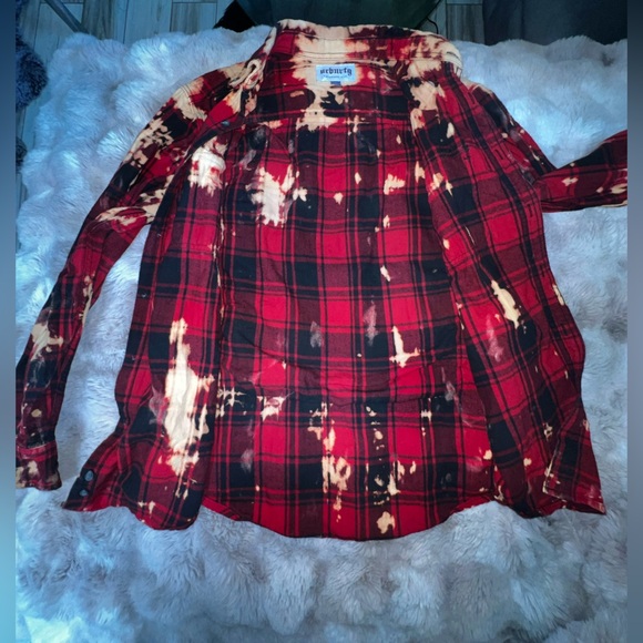 ROLLING STONES URBNVTG REWORKED FLANNEL SHIRT SIZE MEDIUM - Picture 12 of 14